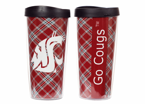 Picture of WSU Tartan Traveler Tumbler w/lid